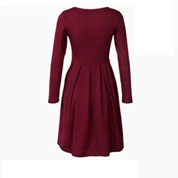 Women’s Soft Pleated Tunic Dress with Pockets - Picture 3 of 7